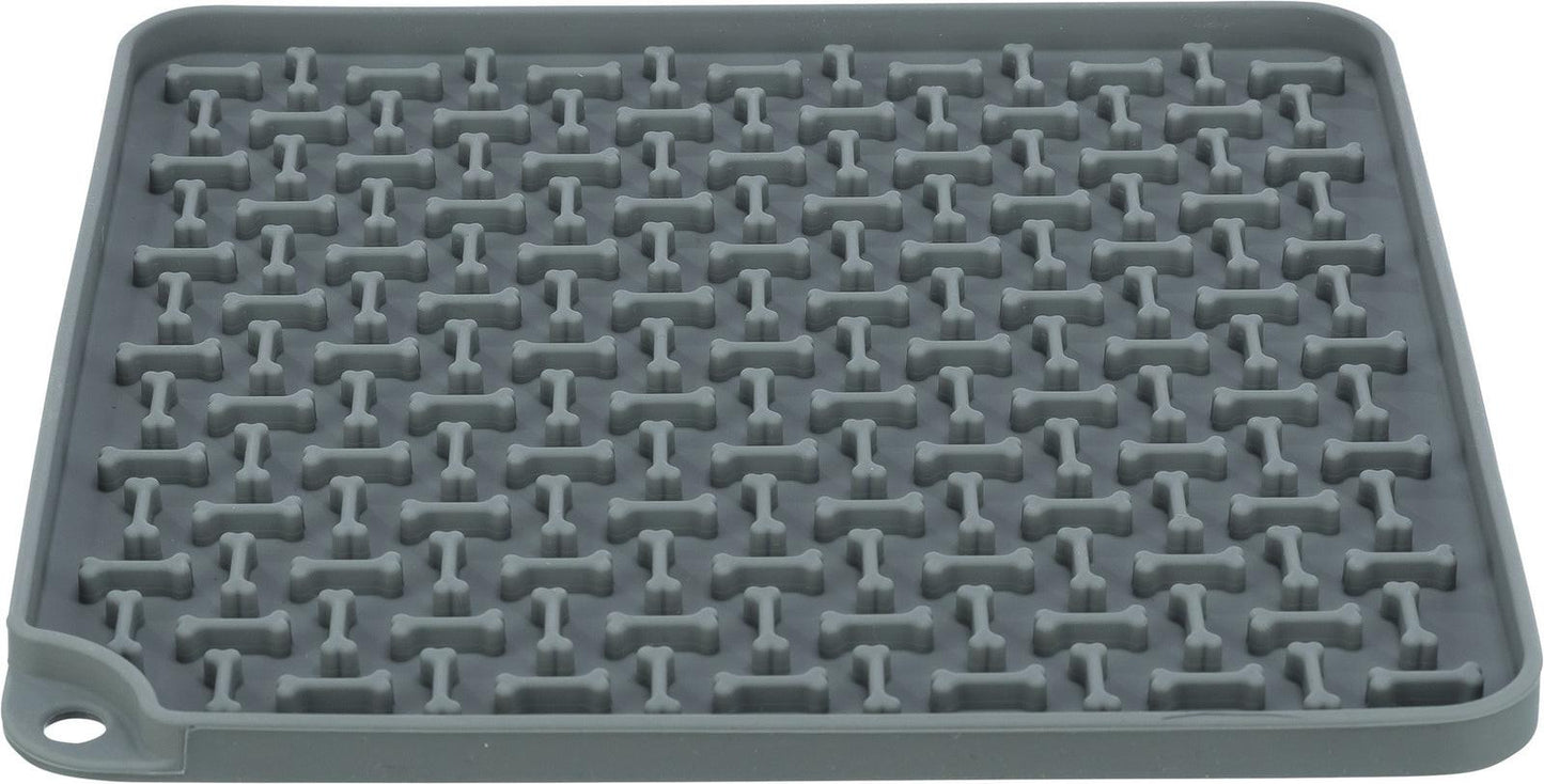 Trixie Lick'n'Snack mat, silicone, 20 x 20 cm, dark grey.