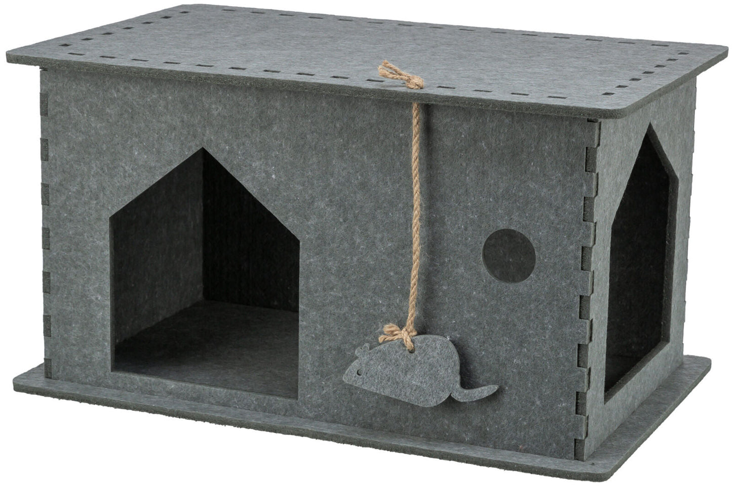Trixie Lene cave, felt, 54 x 30 x 35 cm, grey