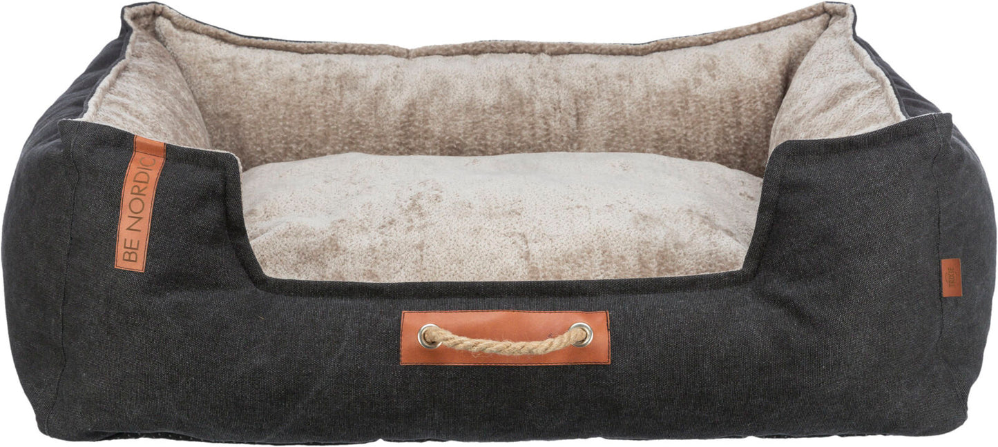 Trixie BE NORDIC FÇôhr bed, square, 80 Ç? 60 cm, black/sand