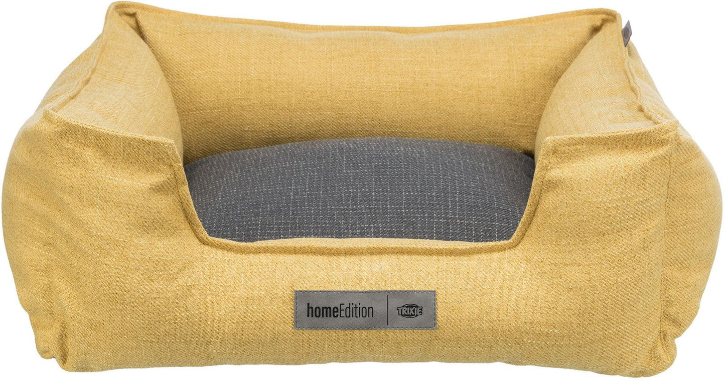 Trixie Talis bed square, 60 X 50 cm, yellow/dark grey.