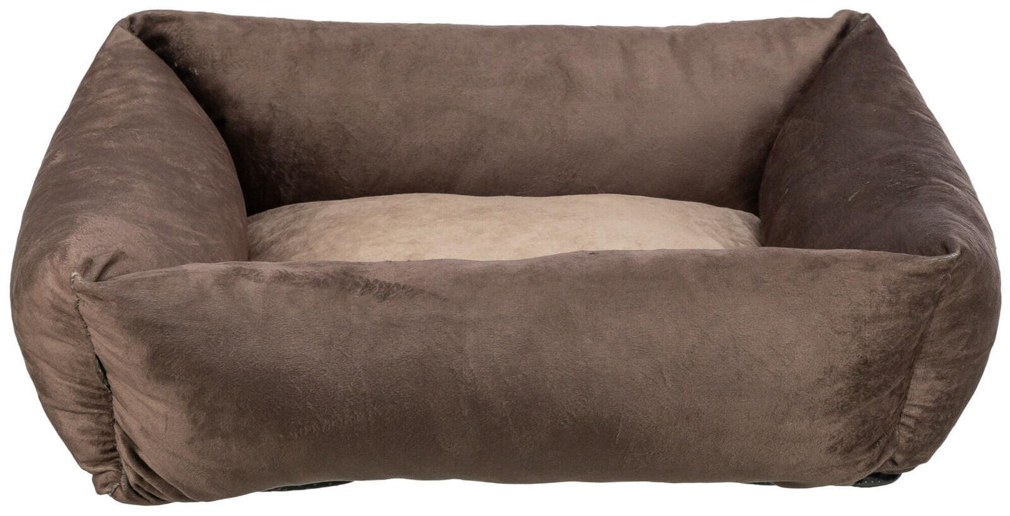 Trixie Lionel bed, recycled, square, 105 x 80 cm, brown/beige.
