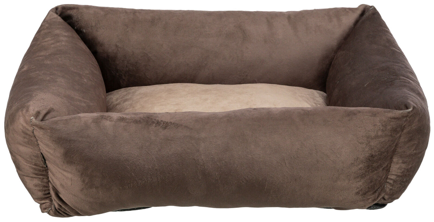 Trixie Lionel bed, recycled, square, 80 x 65 cm, brown/beige