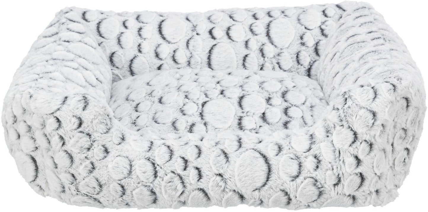 Trixie Mila bed square plush, 60 X 50 cm, white-grey.