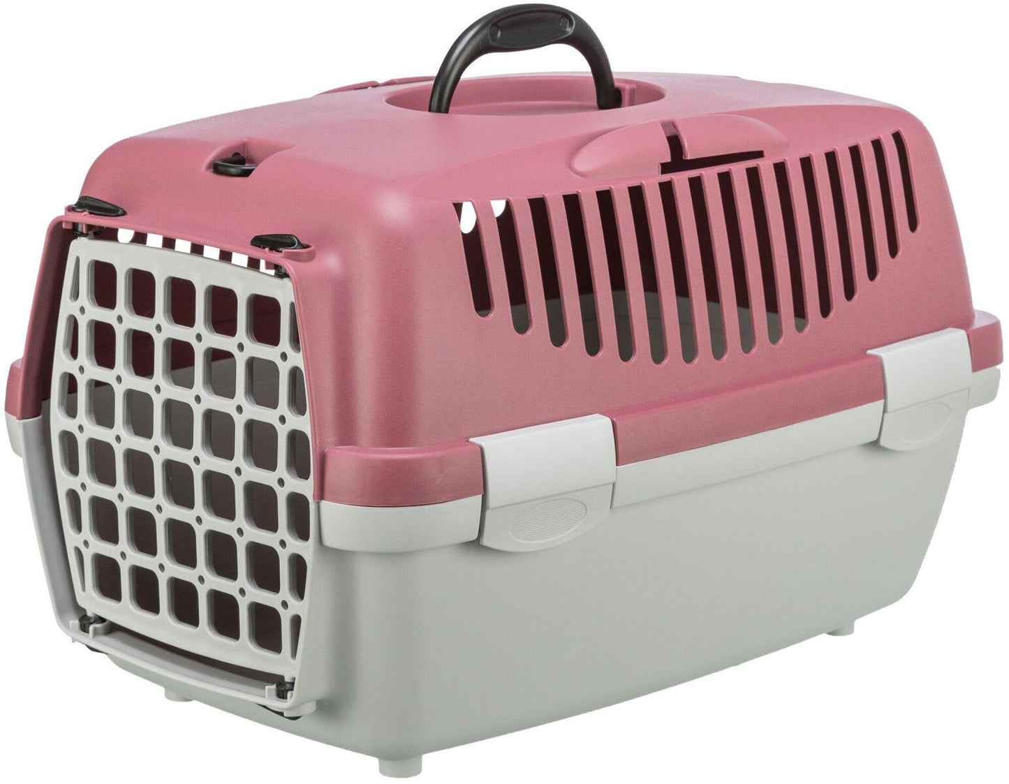 Trixie Capri 1 transport box, XS: 32 x 31 x 48 cm, light grey/antique pink.