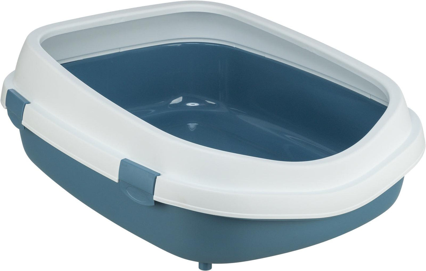 Trixie Primo XXL cat litter tray with rim, 56 x 25 x 71 cm, blue/white.