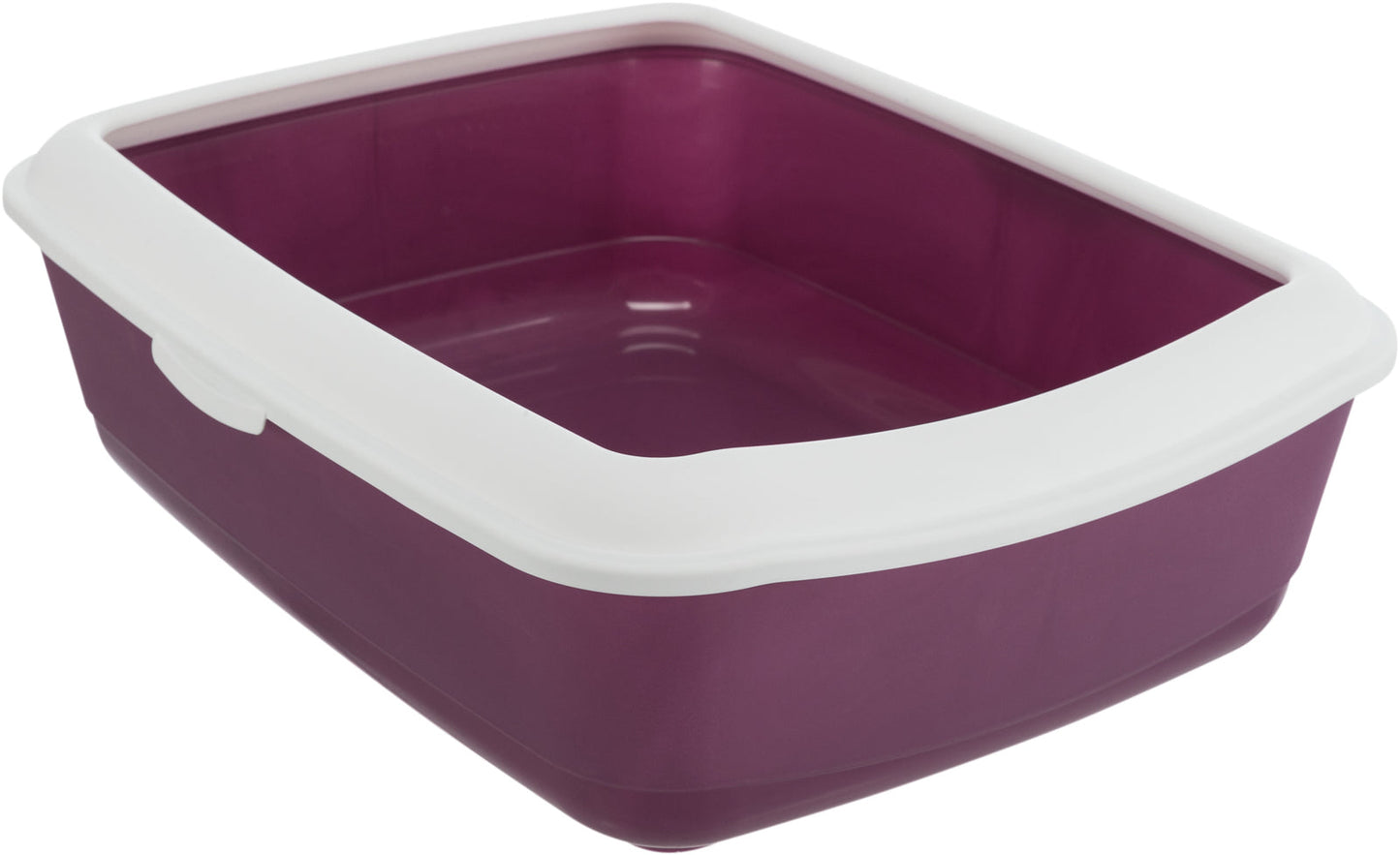 Trixie Classic cat litter tray, with rim, 37 Ç? 15 Ç? 47 cm, berry/white