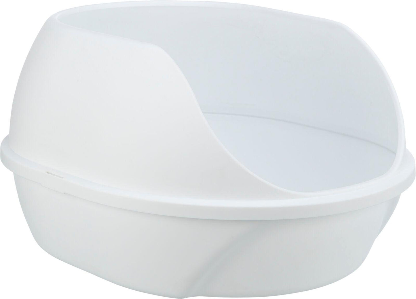 Trixie Simao cat litter tray, high rim, 48 x 30 x 58 cm, white.