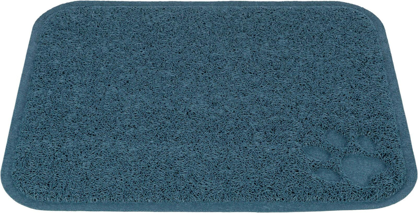 Trixie Cat litter tray mat, PVC, 37 x 45 cm, blue.