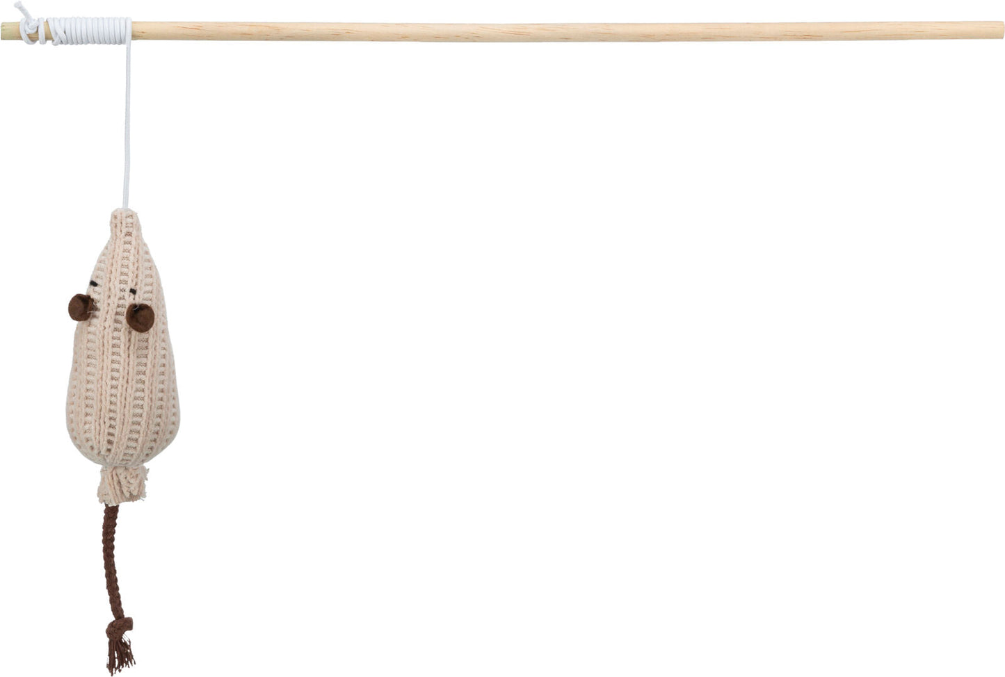 Trixie Playing rod mouse, wood/fabric, catnip, 40 cm