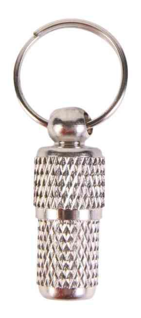 Trixie I.D. tag, metal, chrome.