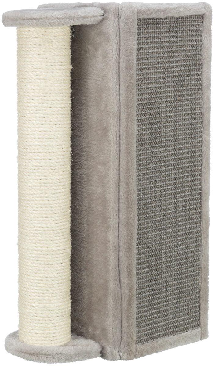 Trixie Scratching board for corners with post, 19 x 58 x 19 cm, grey.
