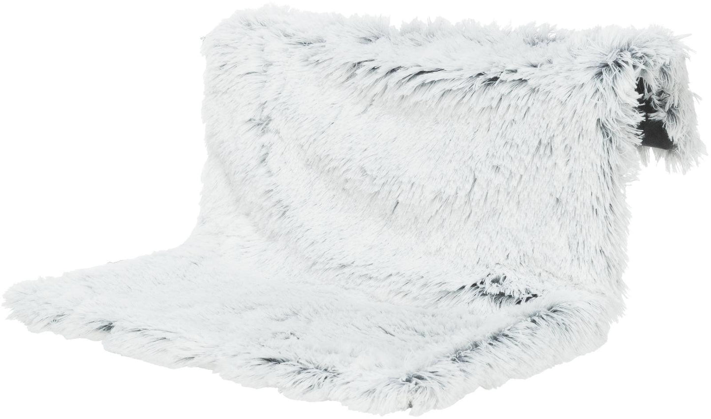 Trixie Radiator bed longhair plush/suede-look, 45 X 26 X 31 cm, white-black.