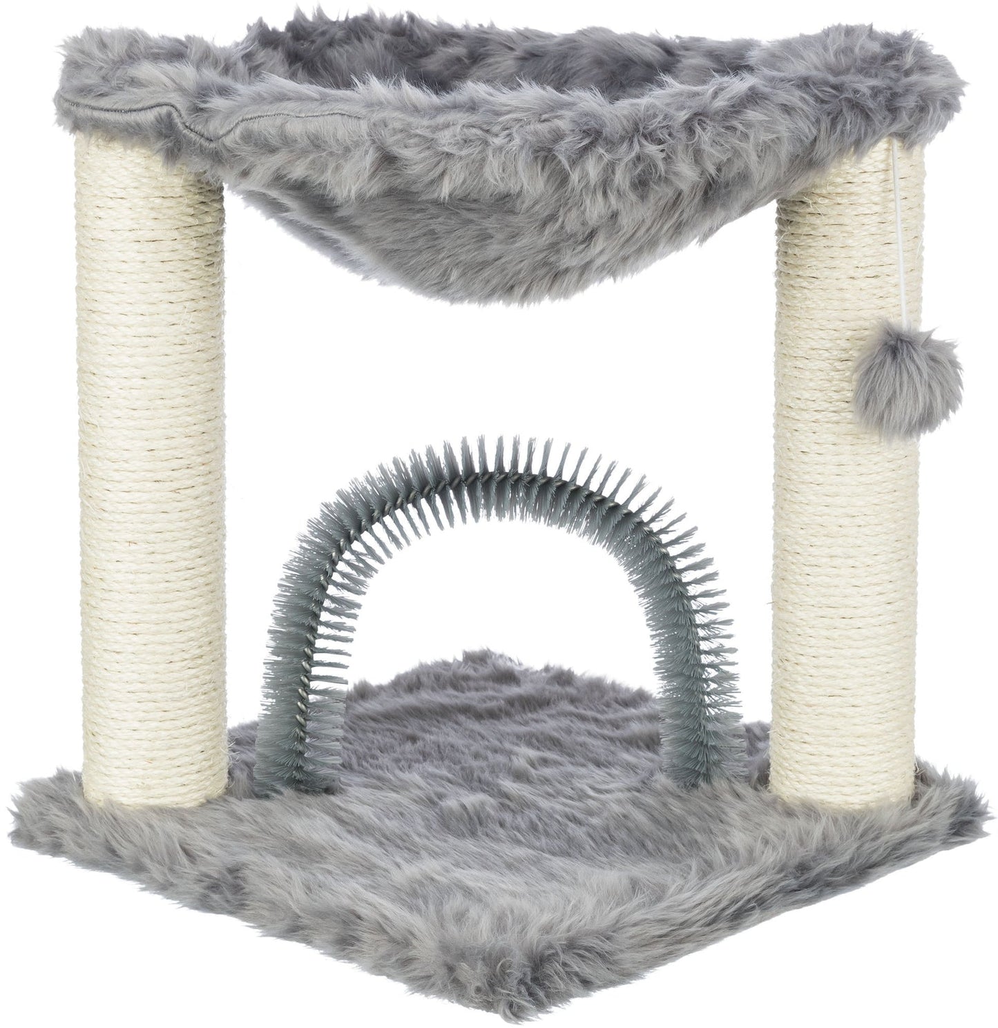 Trixie Baza scratching post with brush, 50 cm, grey