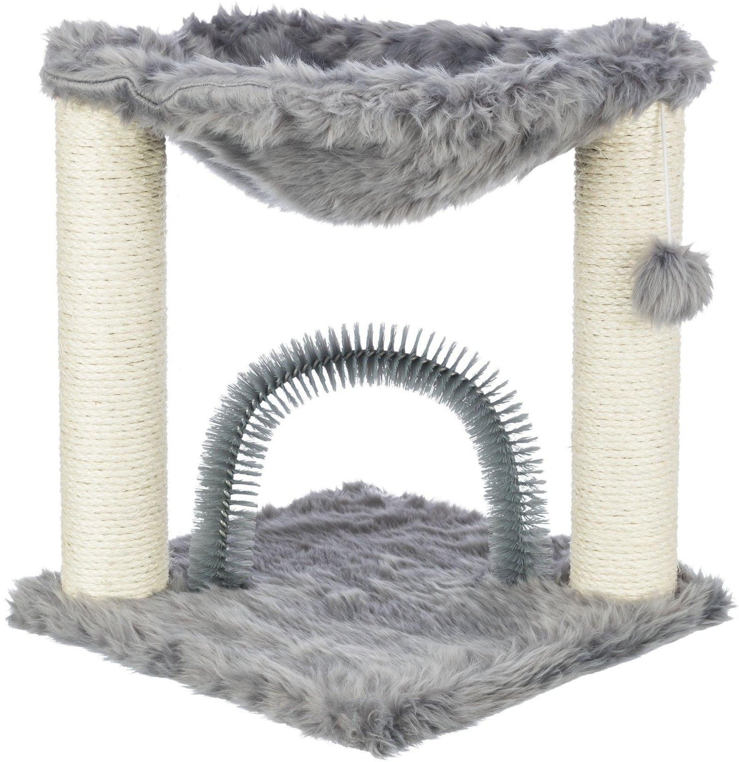 Trixie Baza scratching post with brush, 50 cm, grey.