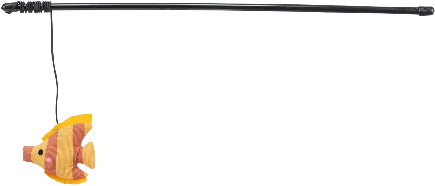 Trixie Playing rod fish, plastic/plush, 46 cm