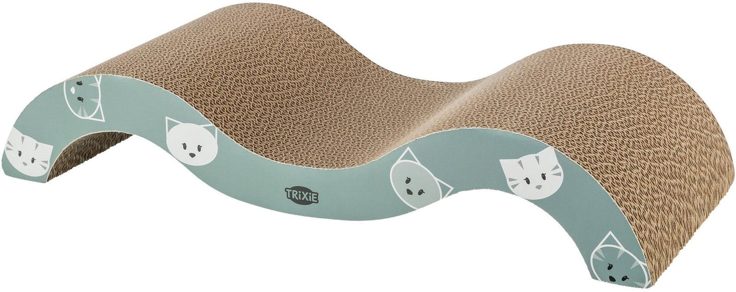 Trixie Mimi scratching wave, 50 x 9 x 23 cm, turquoise.