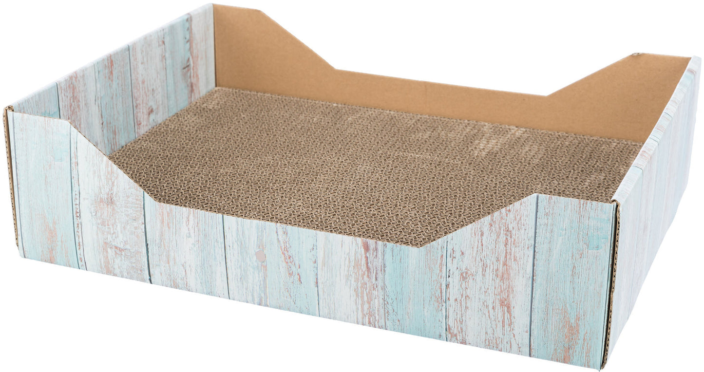 Trixie Scratching bed cardboard catnip, 45 X 12 X 33 cm, turquoise