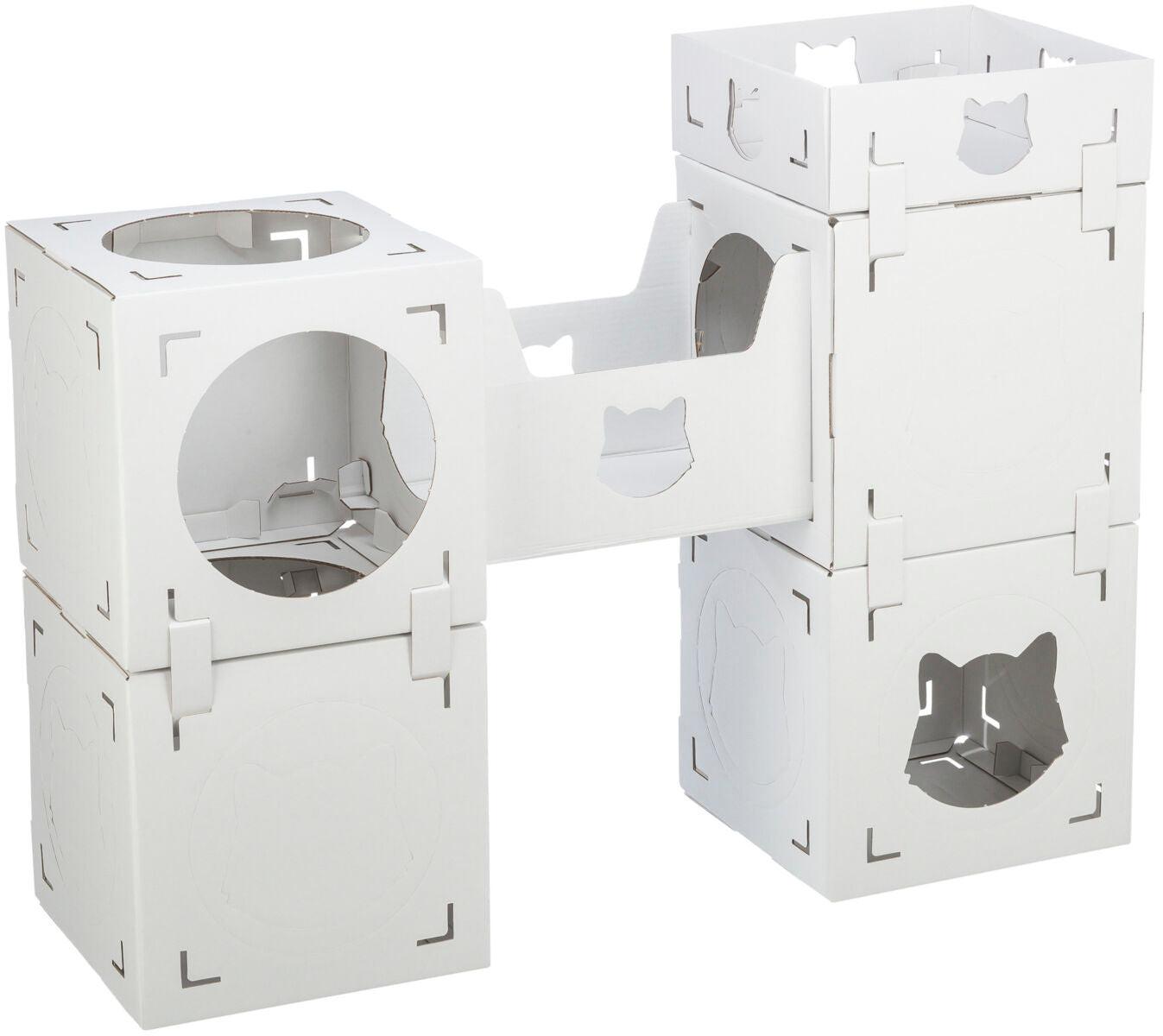 Trixie Casa Cara cat furniture, cardboard, 93 x 72 x 30.5 cm, white.