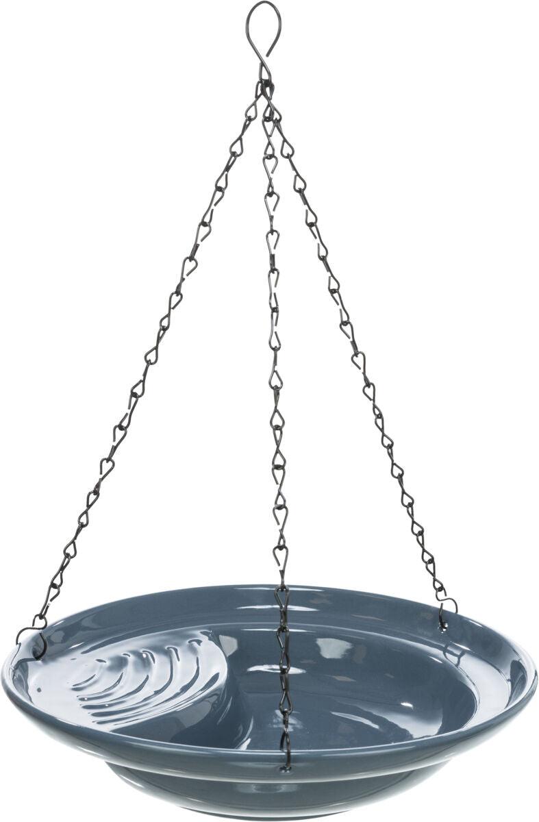 Trixie Bird bath hanging ceramic, 550 ml/ 26 cm, blue.
