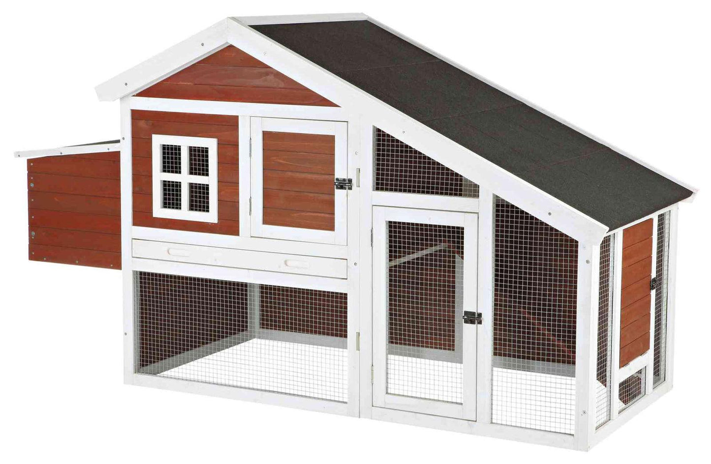 Trixie natura chicken coop, pine wood, 183 x107 x80 cm, brown/white.