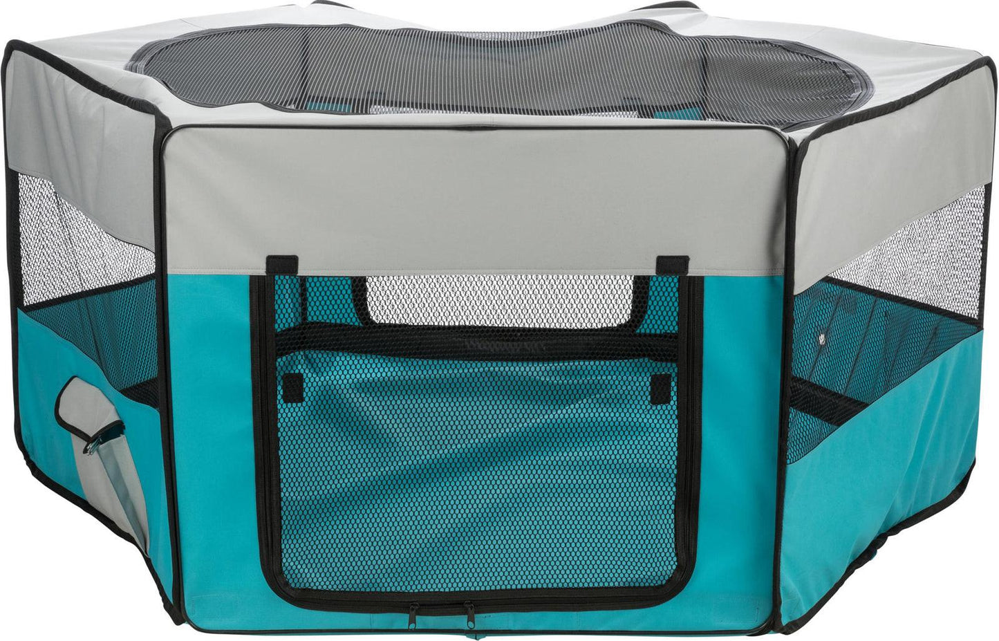 Trixie Outdoor run, net/floor, dwarf rabbits, polyester, x· 150 x 65 cm, turquoise/light grey.