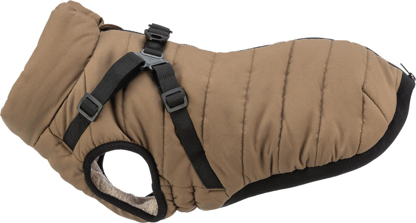 Trixie Pirou winter harness coat, XXS: 24 cm, sand.