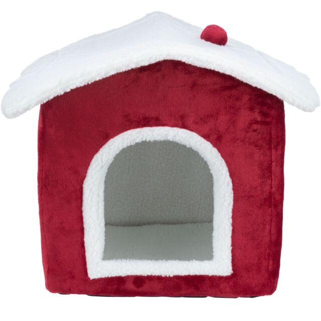 Trixie Xmas Nevio cave, square, 35 x 45 x 38 cm, white/red.