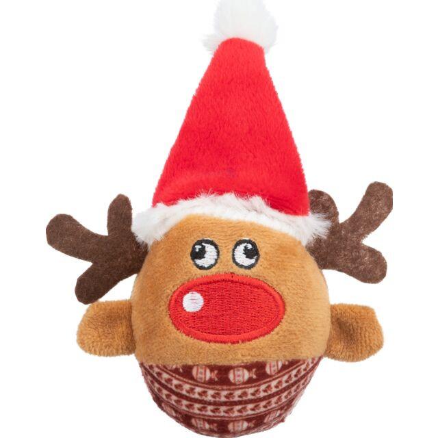 Trixie Xmas reindeer, rattle ball, plush, x· 6 x 12 cm.
