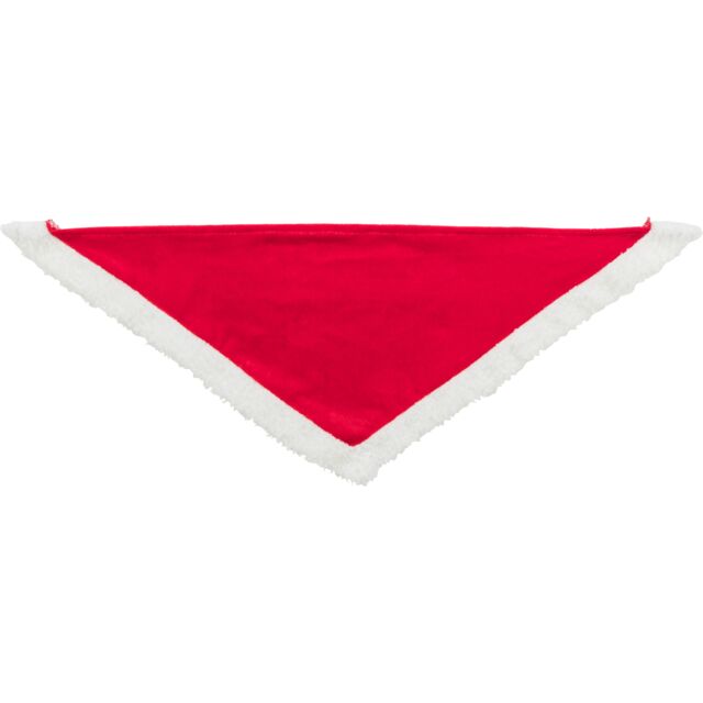 Trixie Xmas neckerchief, velvet look, 75 cm, red