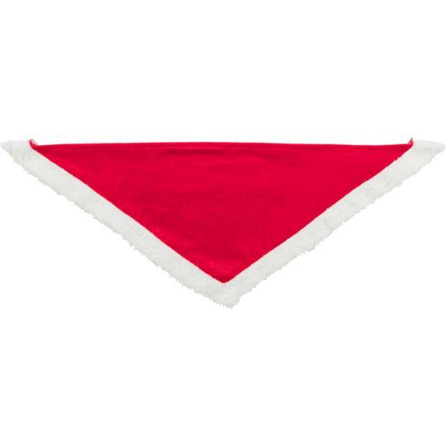 Trixie Xmas neckerchief, velvet look, 75 cm, red.