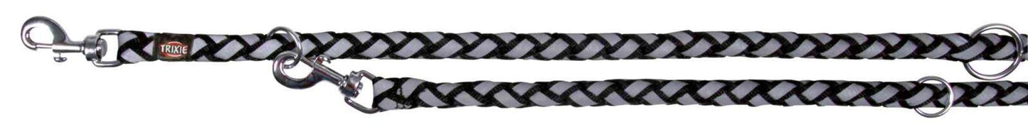 Trixie Cavo Reflect adjustable leash, L-XL: 2.00 m/x· 18 mm, black.
