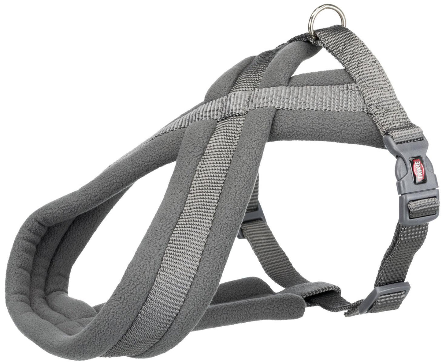 Trixie Premium touring harness, S-M: 40-70 cm/20 mm, graphite.