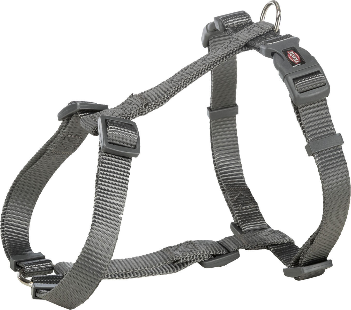 Trixie Premium H-harness, L-XL: 75-120 cm/25 mm, graphite
