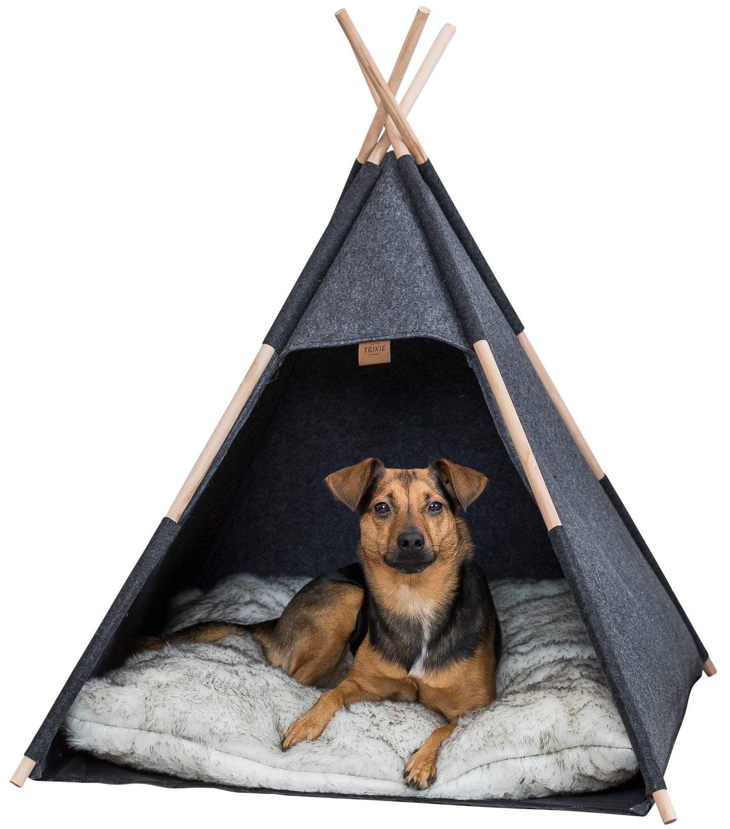 Trixie Tipi cave felt, 70 X 70 X 70 cm, anthracite.