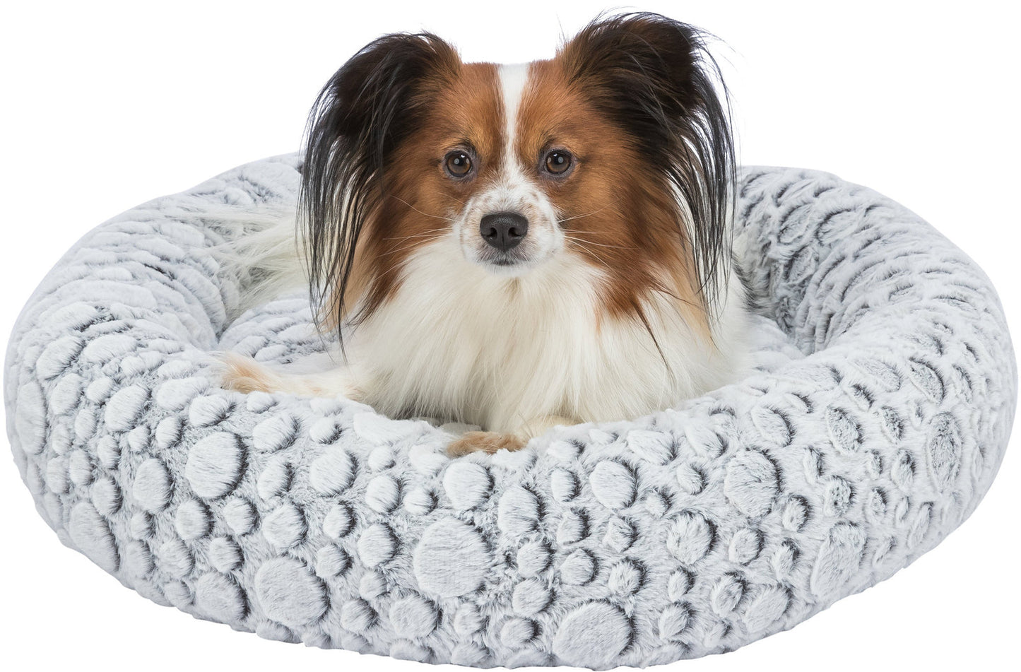 Trixie Mila bed round plush, 60 cm, white-grey