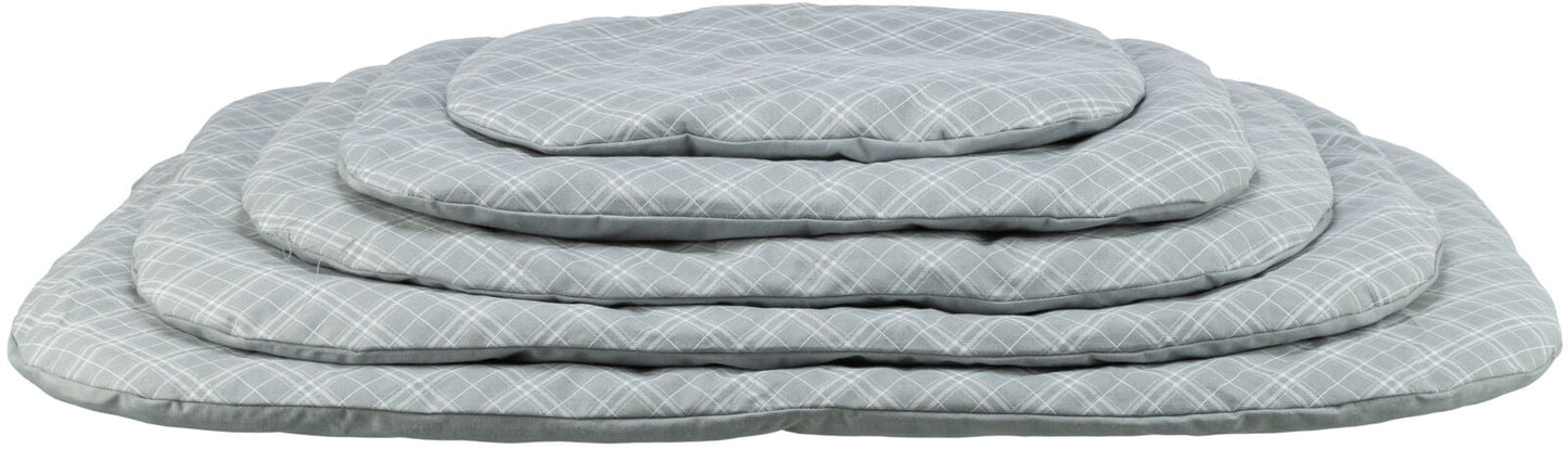Trixie Jessie cushion, oval, 80 x 60 cm, grey/white
