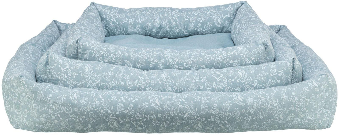 Trixie Flora bed, square, 90 x 75 cm, light blue.