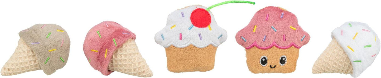 Trixie Ice cream and cupcake, plush, catnip, 7 cm.