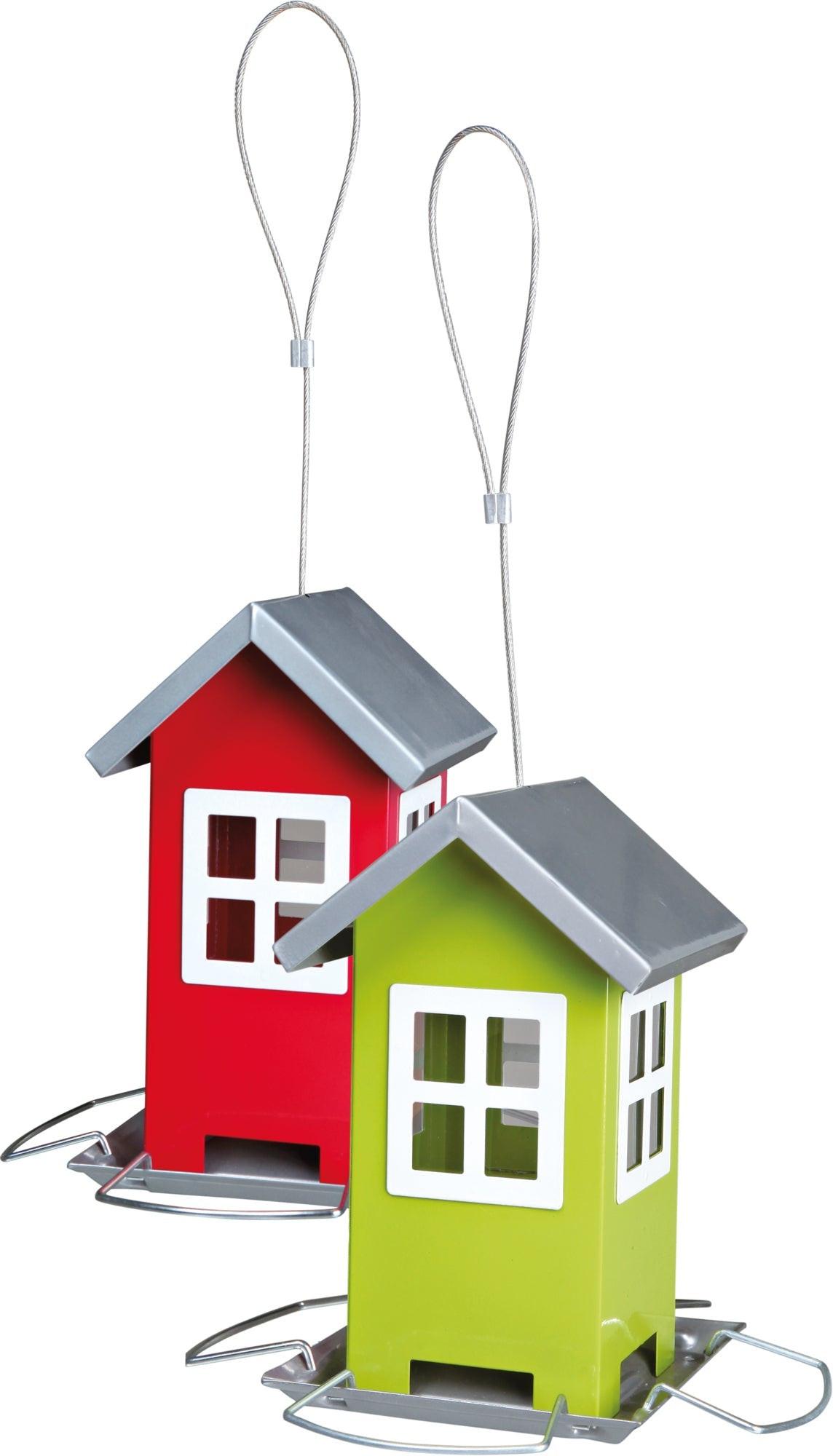 Trixie Bird feeder, 1,000 ml/19 x 20 x 19 cm, red/silver.
