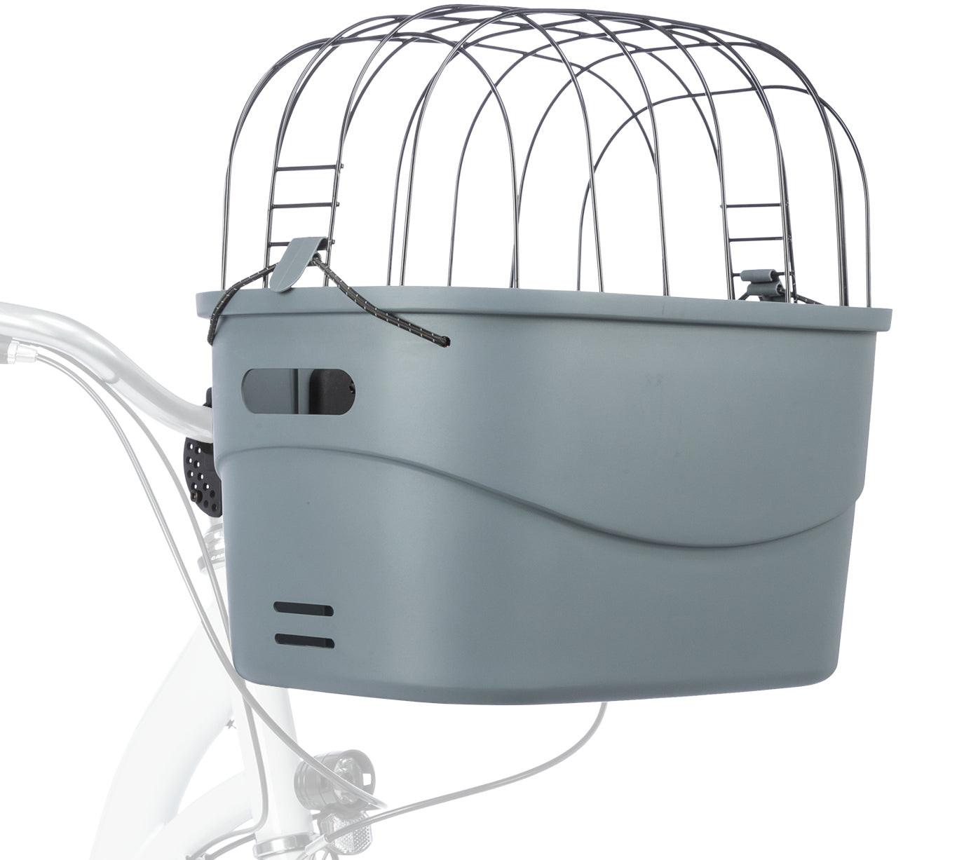 Trixie Front bicycle basket plastic, 42 X 39 X 30 cm, grey.