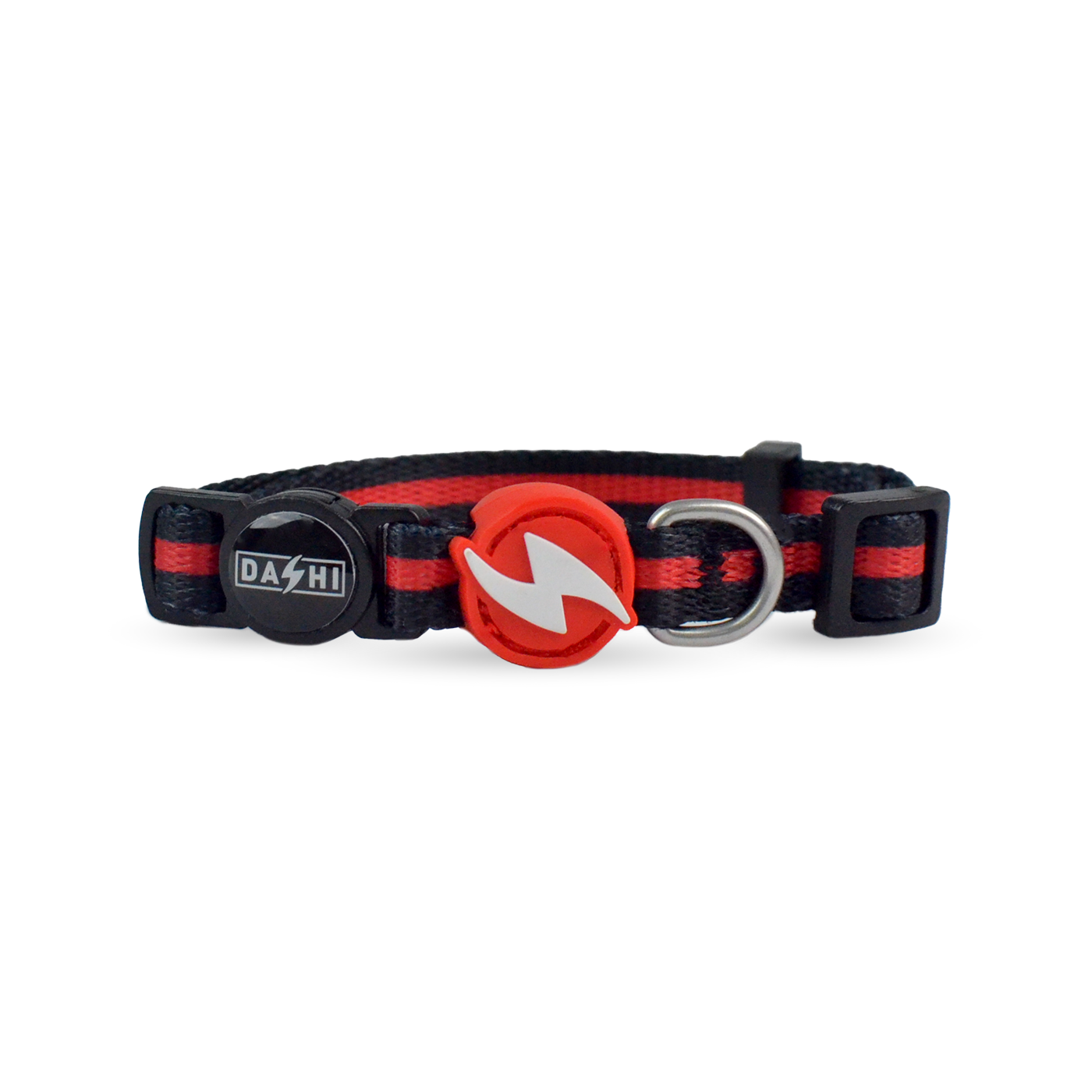 Dashi Stripes3 Red & Black Collar Cat
