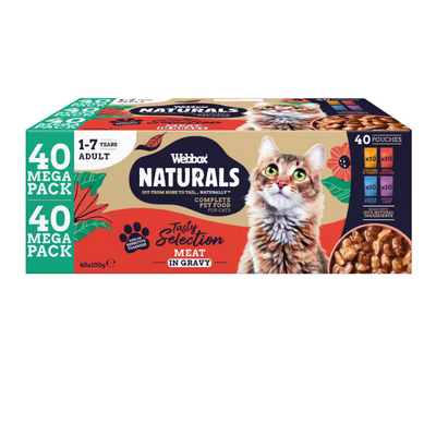 Webbox Meat Selection in Gravy 40 X 100g Mega Pack.
