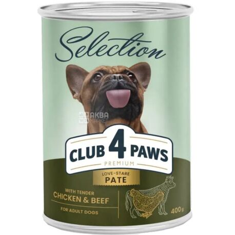 CLUB 4 PAWS Premium Selection with Tender Chicken & Beef – 400 G