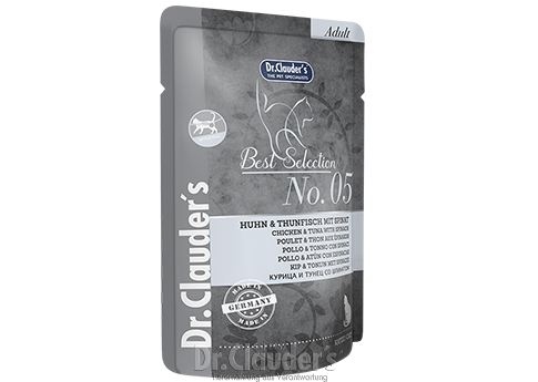 Dr. Clauder's Best Selection No 5: Chicken & Tuna with spinach – 9G