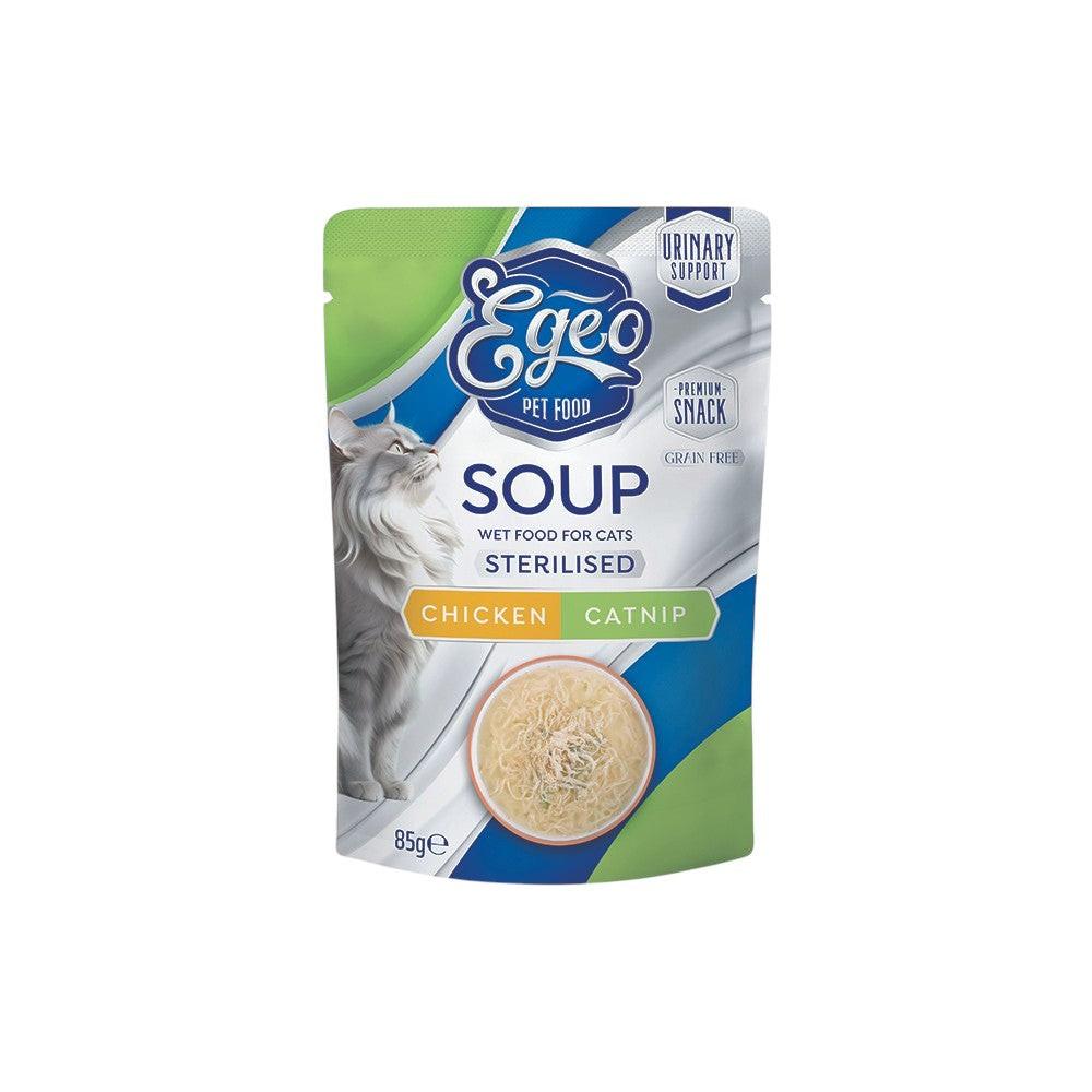 EGEO Soup Sterilised Chicken & Catnip 85gr.
