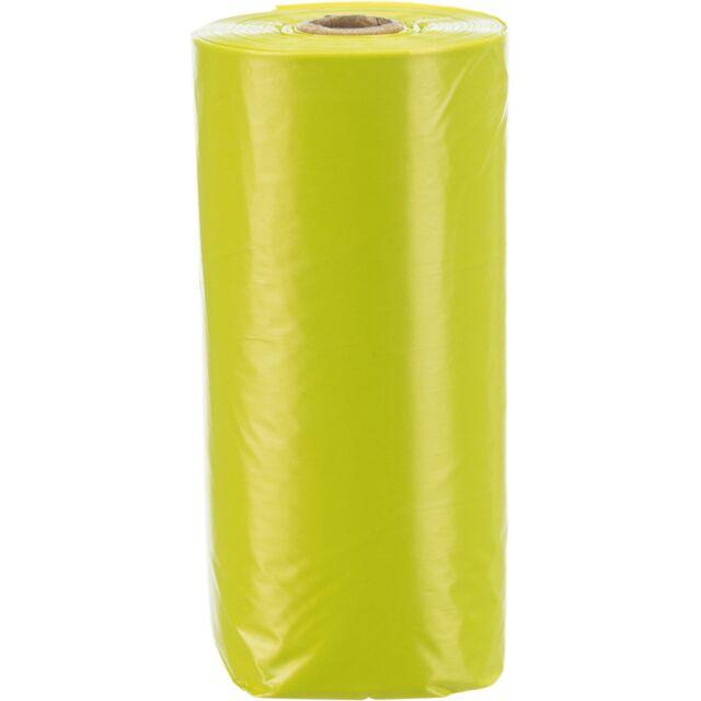 Trixie Dog Pick Up dog dirt bags with lemon scent, M, 4 rolls of 20 pcs., yellow.