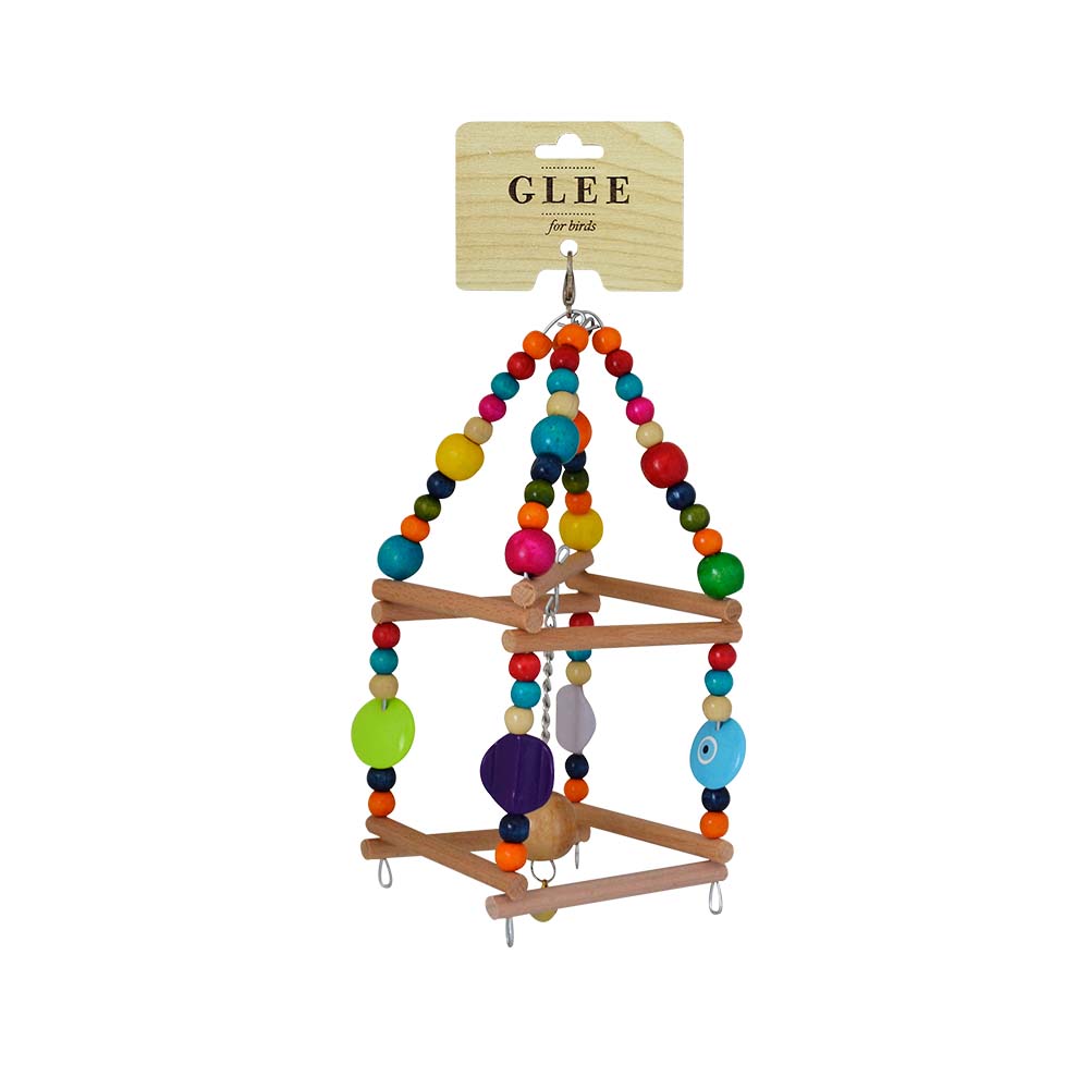 Glee Bird Hanging Toy Color With Colorful Wooden Details