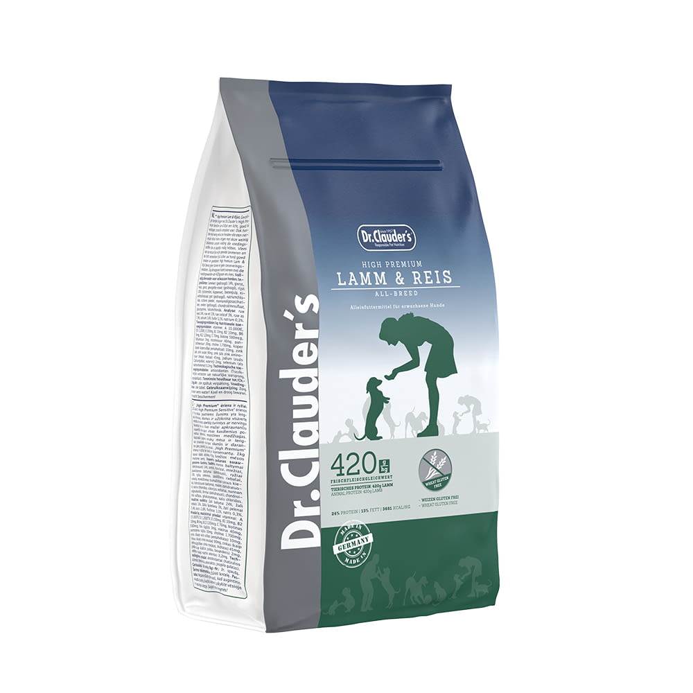 Dr Clauder's Dog Dry High Premium Lamb And Rice