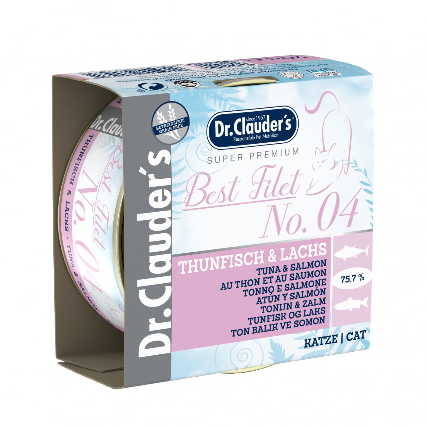 Dr. Clauder's No. 4 Tuna & Salmon 70G Tin.