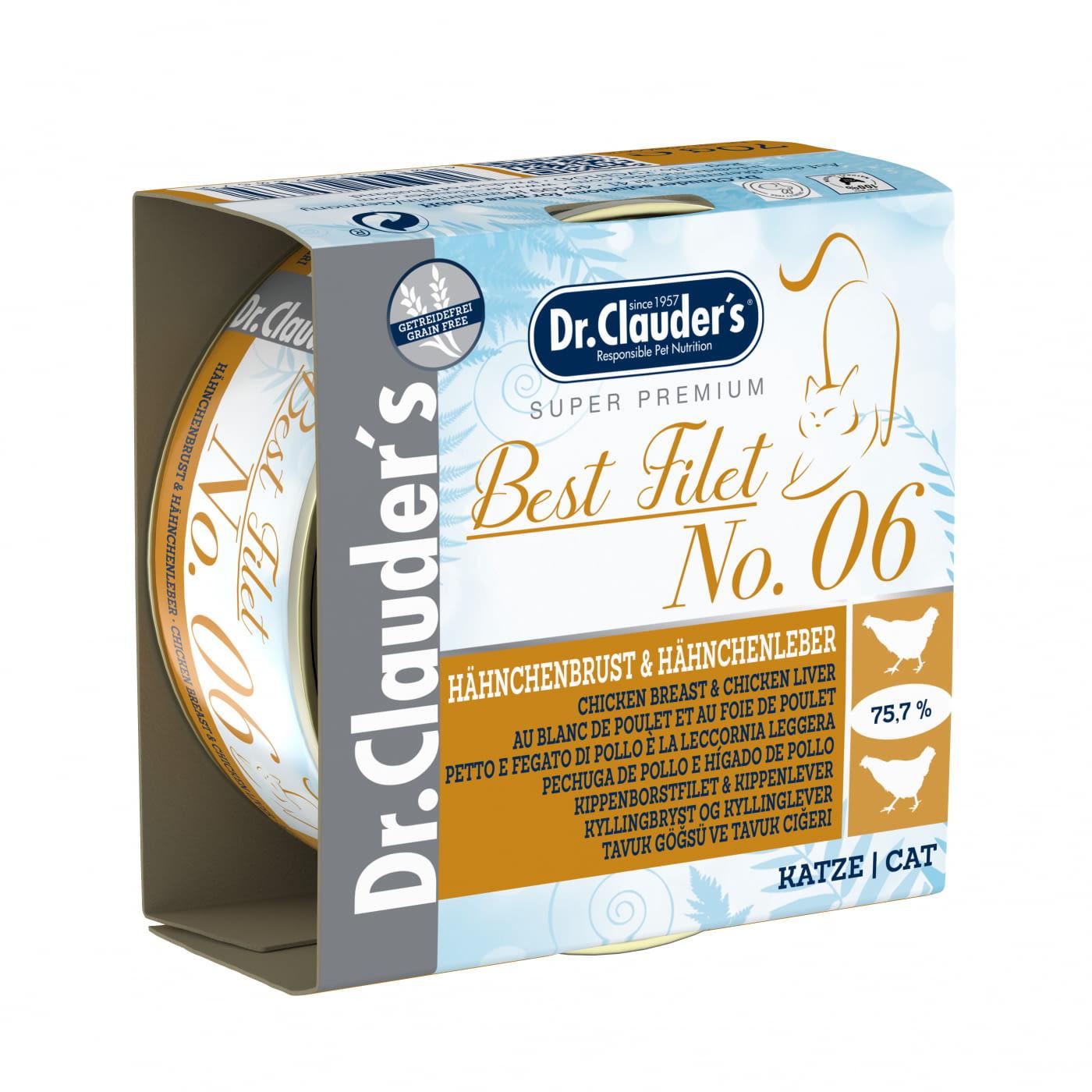 Dr. Clauder's No. 6 Chicken Breast & Chicken Liver 70G Tin.